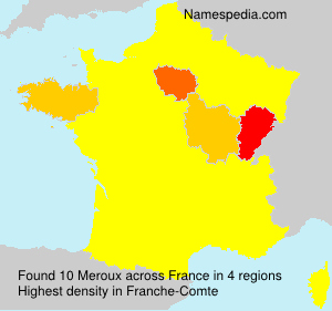 Surname Meroux in France Surname Meroux in France