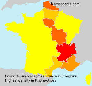 Surname Merval in France Surname Merval in France