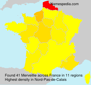 Surname Merveillie in France