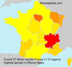 Surname Mesic in France Surname Mesic in France