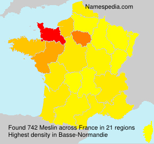Surname Meslin in France Surname Meslin in France