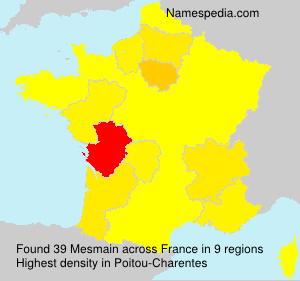 Surname Mesmain in France Surname Mesmain in France