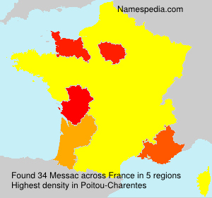 Surname Messac in France Surname Messac in France