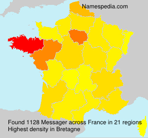 Surname Messager in France Surname Messager in France