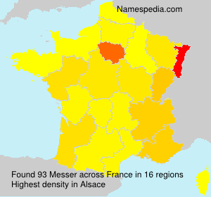 Surname Messer in France Surname Messer in France