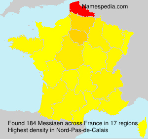 Surname Messiaen in France Surname Messiaen in France