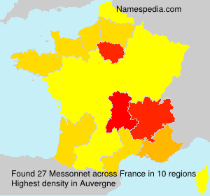 Surname Messonnet in France Surname Messonnet in France