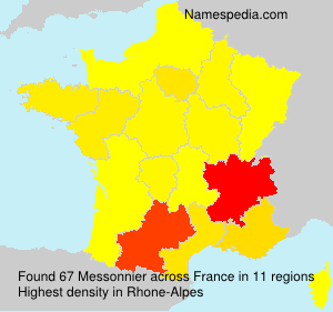 Surname Messonnier in France Surname Messonnier in France