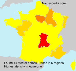 Surname Mester in France Surname Mester in France