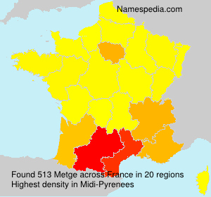 Surname Metge in France Surname Metge in France