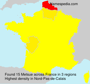Surname Metsue in France Surname Metsue in France