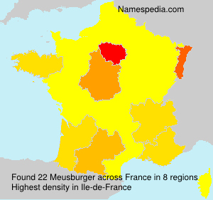 Surname Meusburger in France Surname Meusburger in France