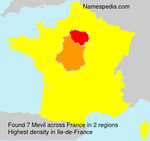 Surname Mevil in France Surname Mevil in France
