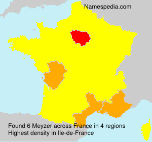 Surname Meyzer in France Surname Meyzer in France