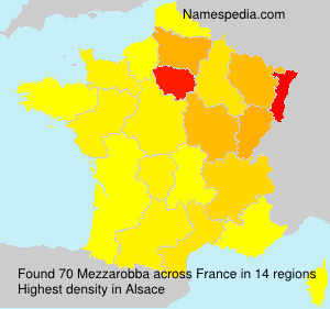 Surname Mezzarobba in France Surname Mezzarobba in France