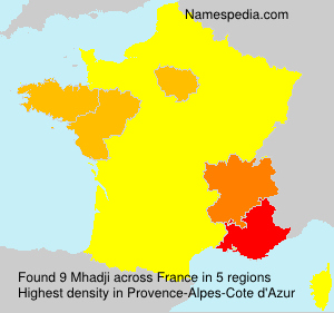 Surname Mhadji in France Surname Mhadji in France
