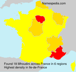 Surname Mhoudini in France Surname Mhoudini in France