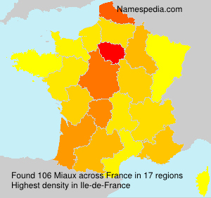 Surname Miaux in France Surname Miaux in France