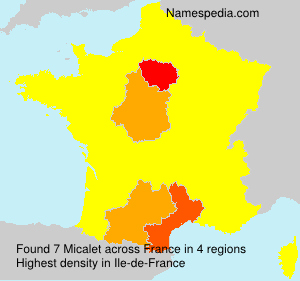 Surname Micalet in France Surname Micalet in France