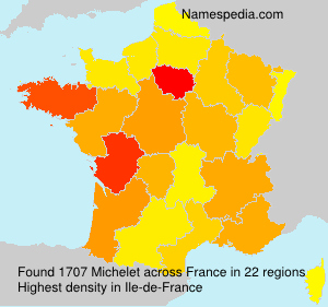 Surname Michelet in France Surname Michelet in France