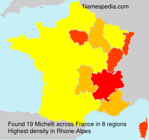 Surname Michelli in France Surname Michelli in France