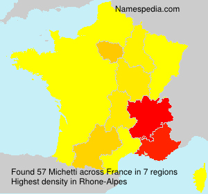 Surname Michetti in France Surname Michetti in France