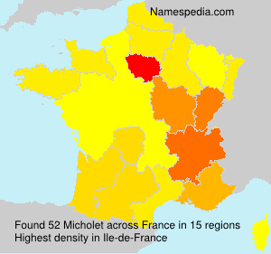 Surname Micholet in France Surname Micholet in France
