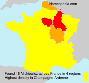 Surname Mickiewicz in France Surname Mickiewicz in France