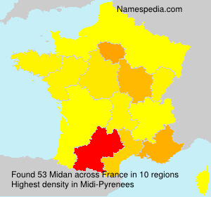 Surname Midan in France Surname Midan in France