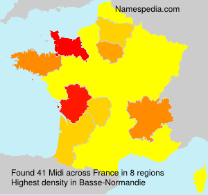 Surname Midi in France Surname Midi in France