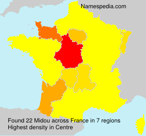 Surname Midou in France Surname Midou in France
