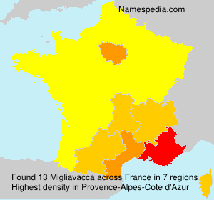 Surname Migliavacca in France Surname Migliavacca in France