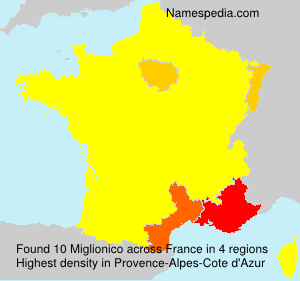 Surname Miglionico in France Surname Miglionico in France