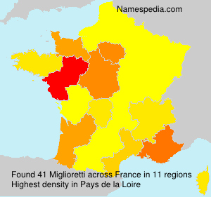 Surname Miglioretti in France Surname Miglioretti in France