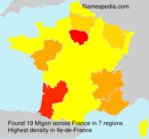 Surname Migon in France Surname Migon in France