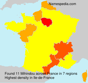 Surname Mihindou in France Surname Mihindou in France