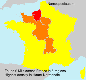 Surname Mijs in France Surname Mijs in France