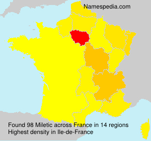 Surname Miletic in France Surname Miletic in France