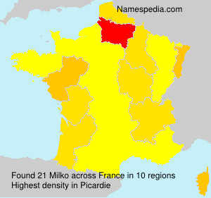 Surname Milko in France Surname Milko in France