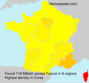 Surname Milleliri in France Surname Milleliri in France