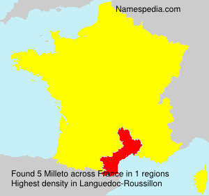 Surname Milleto in France Surname Milleto in France