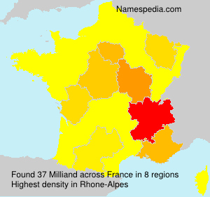 Surname Milliand in France