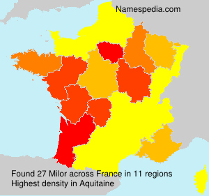 Surname Milor in France Surname Milor in France