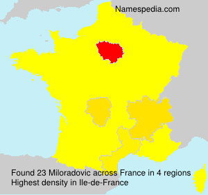 Surname Miloradovic in France Surname Miloradovic in France
