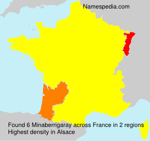 Surname Minaberrigaray in France Surname Minaberrigaray in France