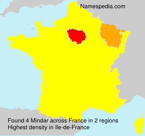 Surname Mindar in France Surname Mindar in France