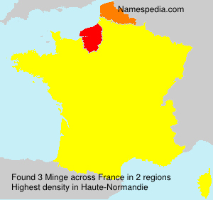 Surname Minge in France Surname Minge in France