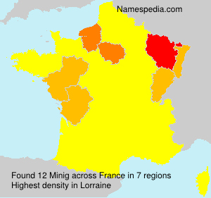 Surname Minig in France Surname Minig in France