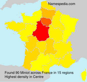 Surname Miniot in France Surname Miniot in France