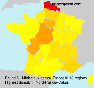Surname Miniscloux in France Surname Miniscloux in France